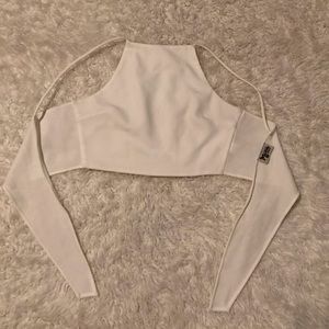 Show Me Your Mumu - white high neck, crop top